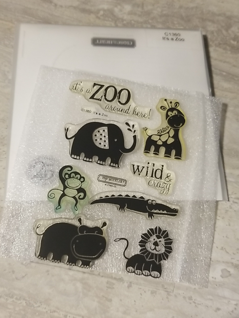 It's a Zoo Clear Stamp Set – Black & Green Animal Designs